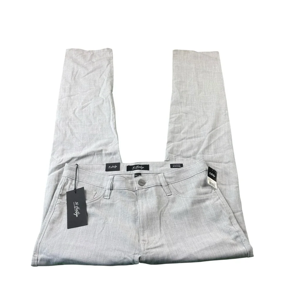 34 Heritage Courage Soft Gray Knit Jeans Size 34x34 NWT